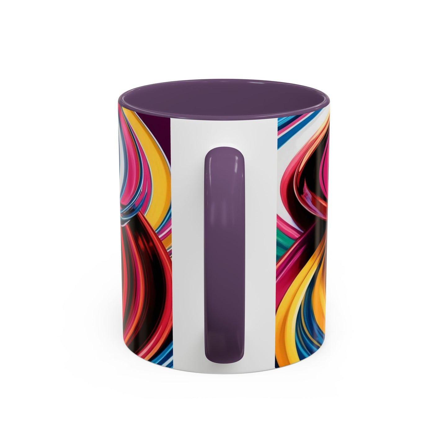 Optical Illusion Accent Mug – Ceramic Coffee Cup