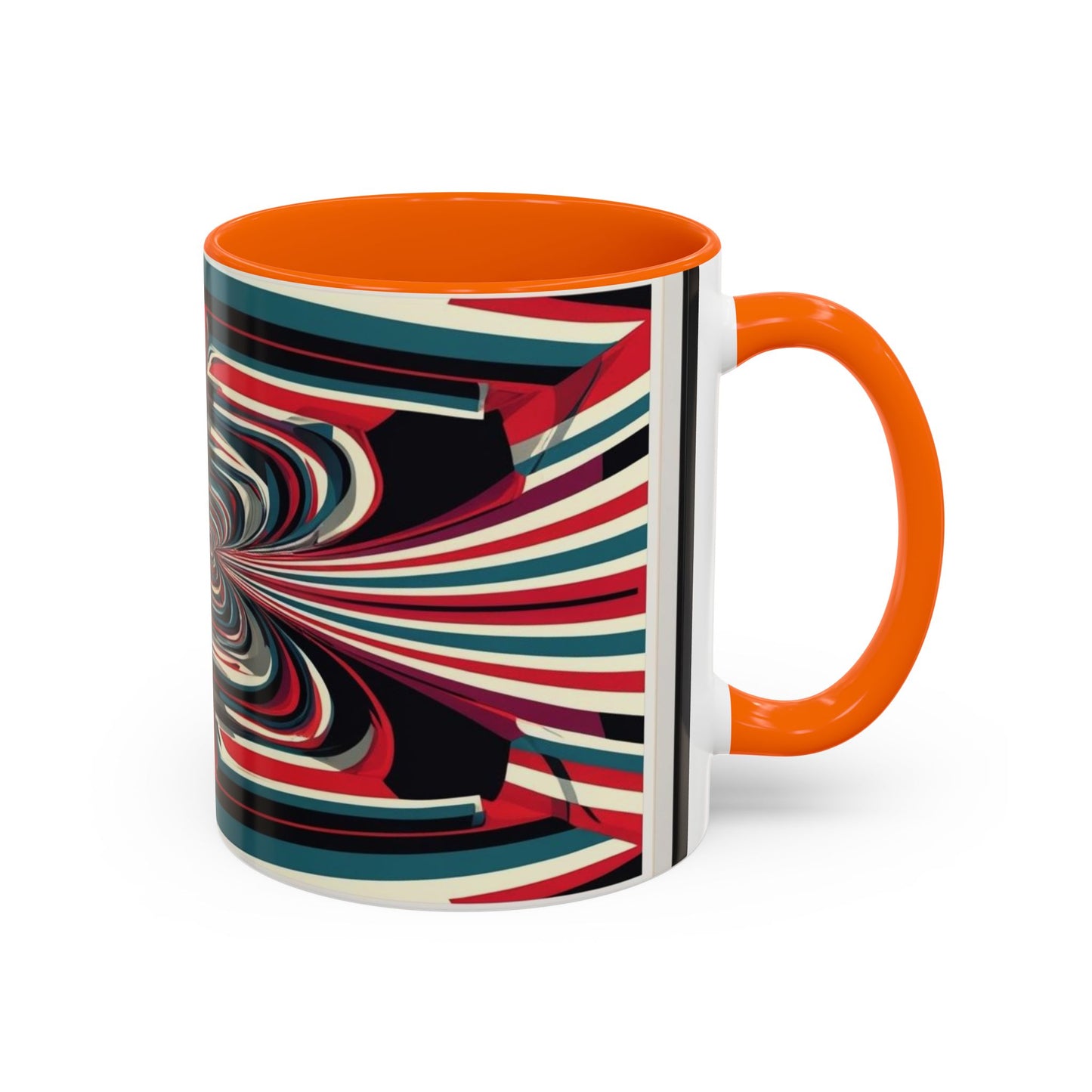 Optical Illusion Accent Mug – Ceramic Coffee Cup