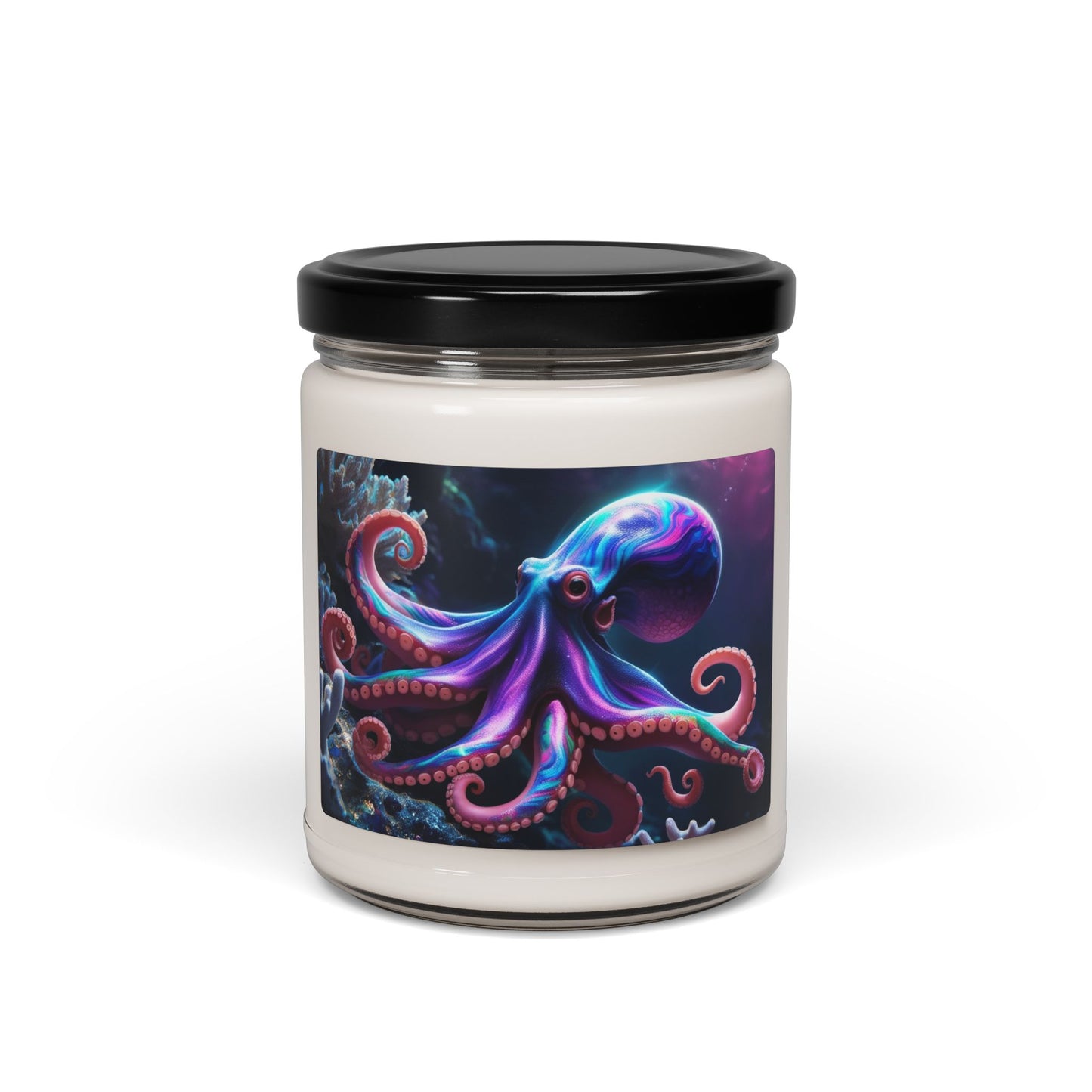 Octopus in Coral- Scented Soy Candle, 9oz