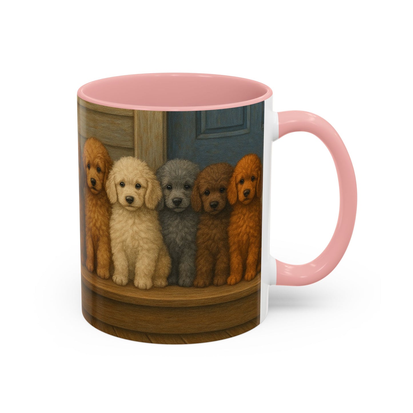 Mug à café décoratif avec motif chiots caniches - Cadeau idéal pour les amoureux des chiens