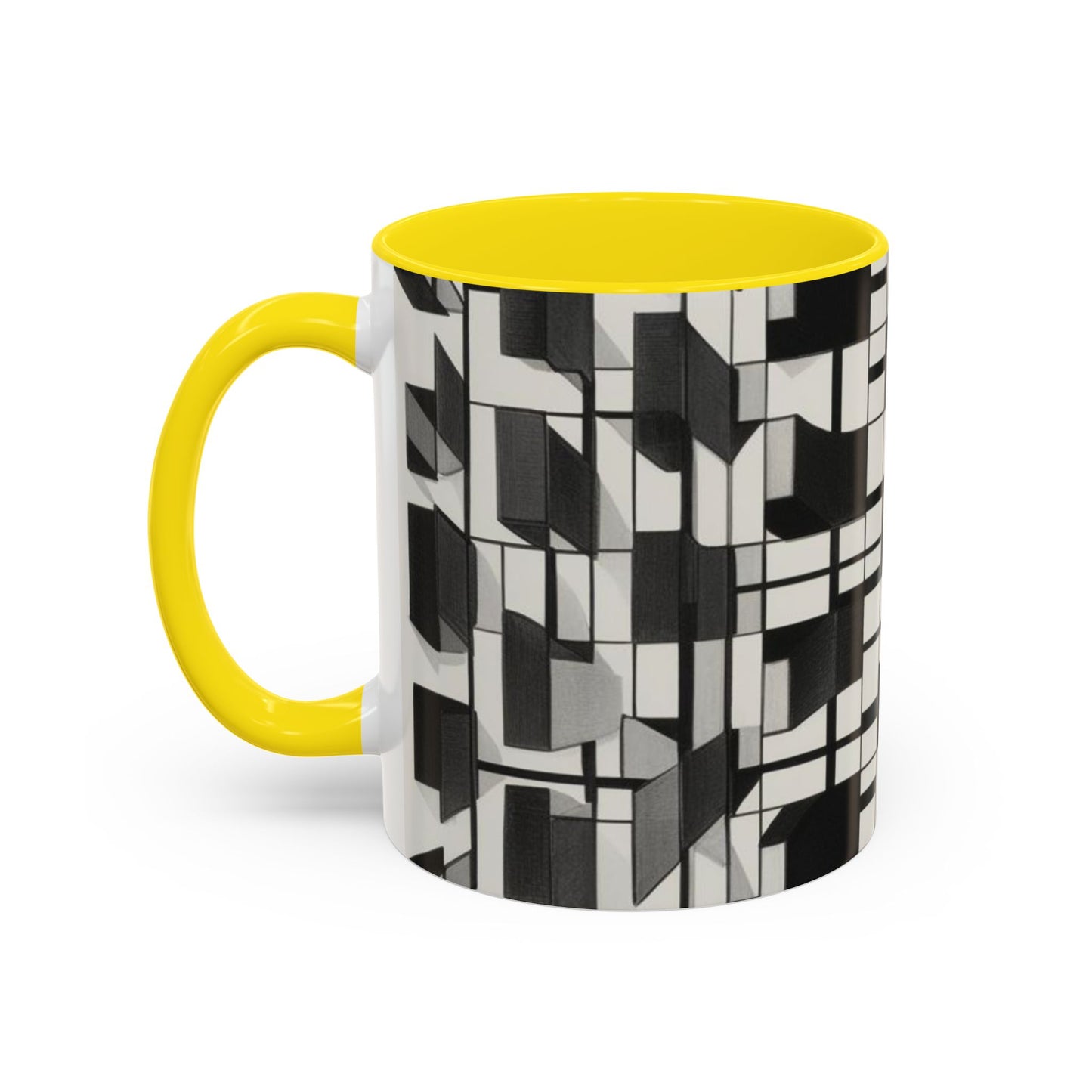Optical Illusion Accent Mug – Ceramic Coffee Cup