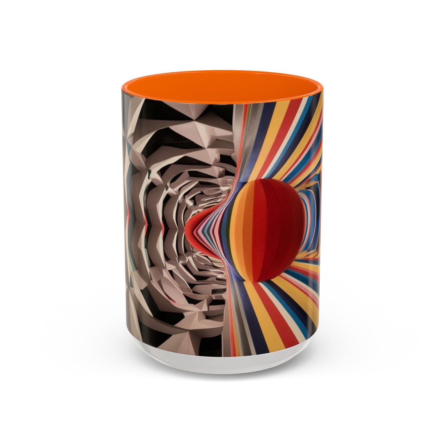 Optical Illusion Accent Mug – Ceramic Coffee Cup