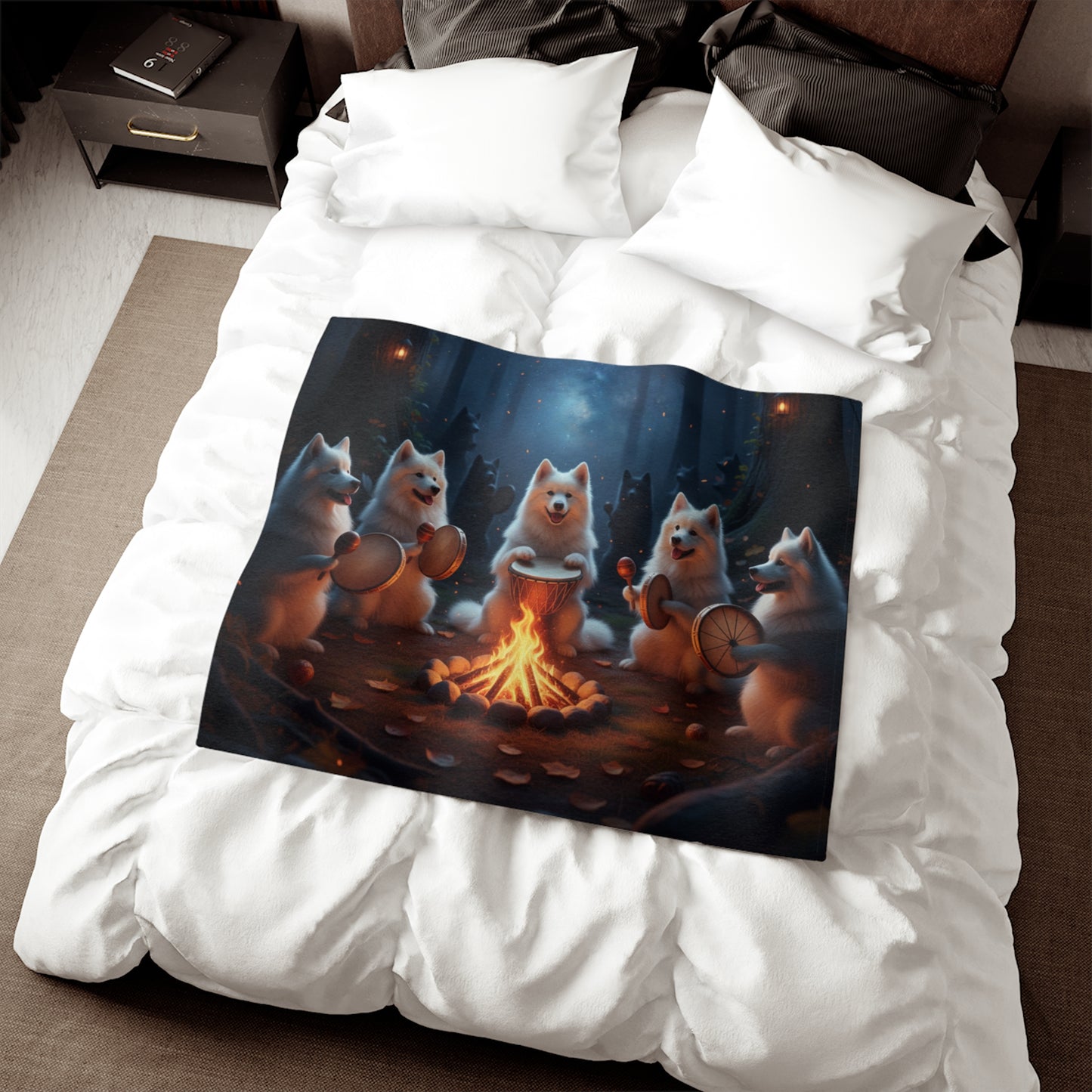 American Eskimo Dog Sweatshirt Blanket