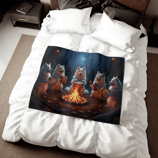 American Eskimo Dog Sweatshirt Blanket
