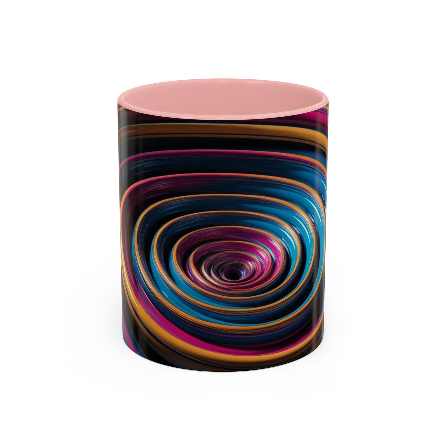 Optical Illusion Accent Mug – Ceramic Coffee Cup