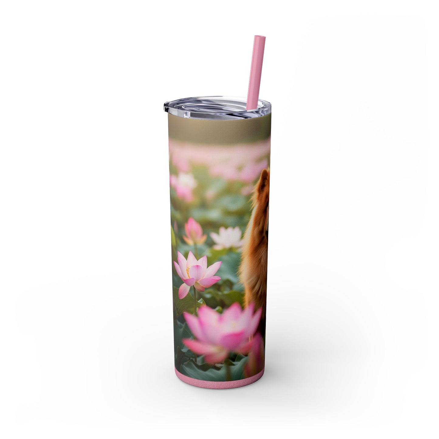 Skinny Tumbler with Straw – 20 oz Stainless Steel Cup
