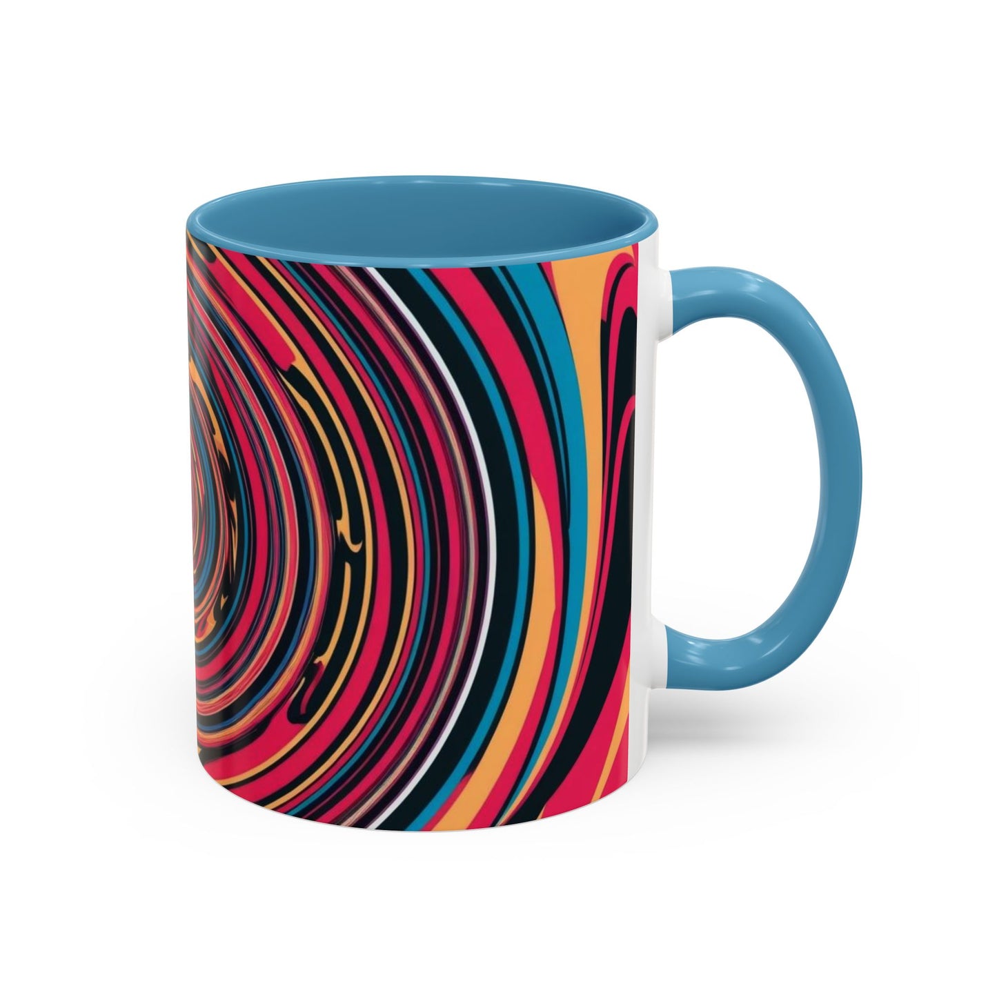 Optical Illusion Accent Mug – Ceramic Coffee Cup