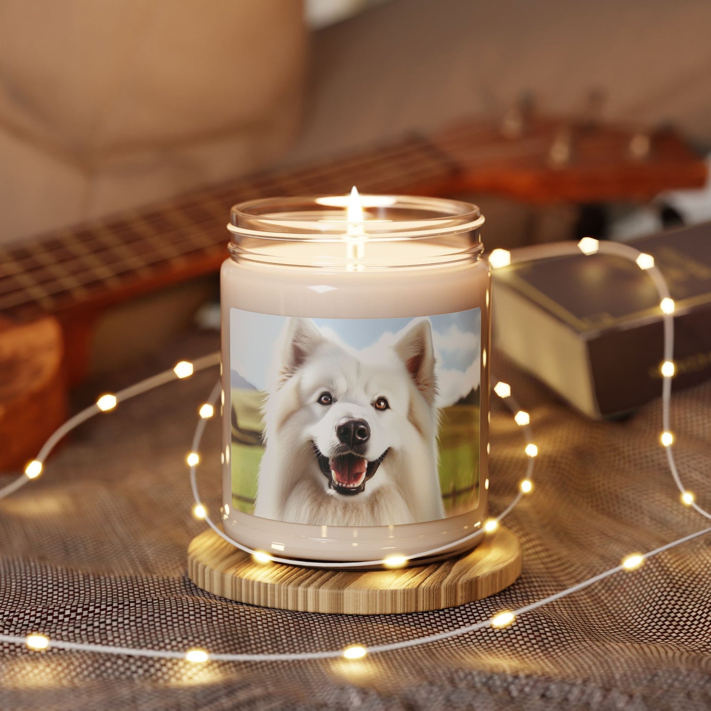 White Swiss Shepherd Dog- Scented Soy Candle, 9oz