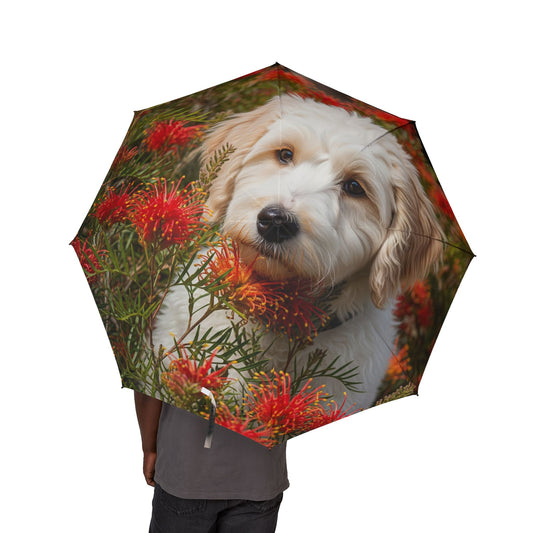 Labradoodle Semi-Automatic Foldable Umbrella