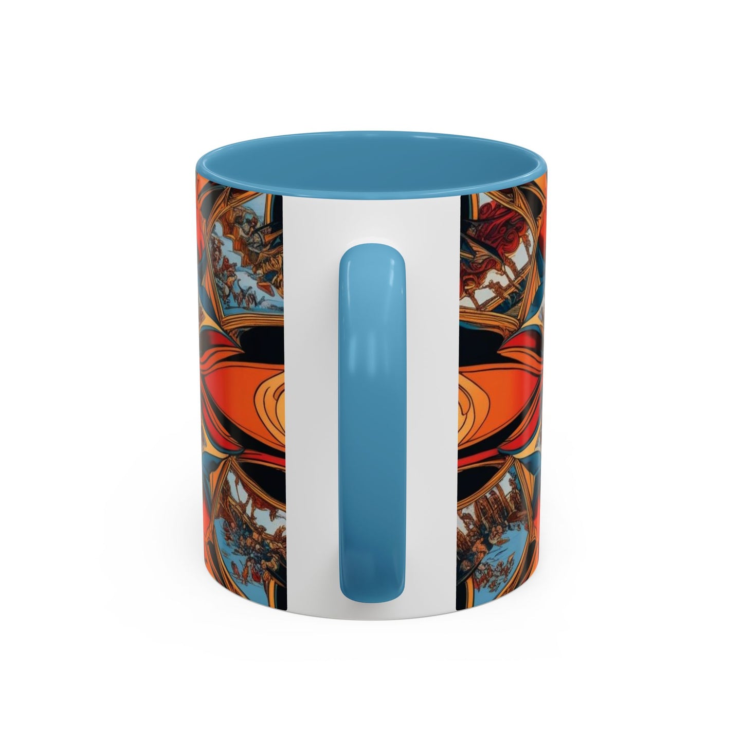 Optical Illusion Accent Mug – Ceramic Coffee Cup