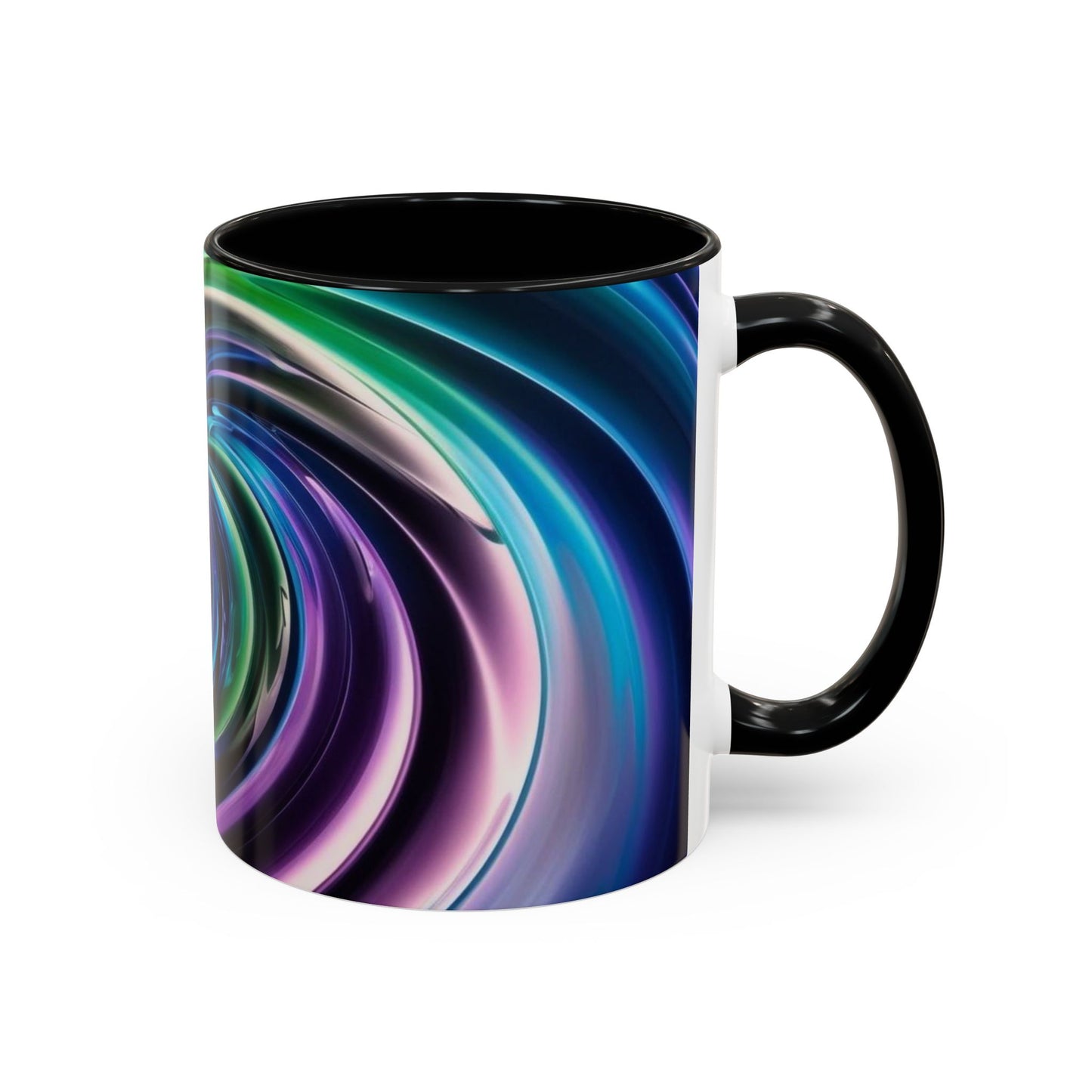 Optical Illusion Accent Mug – Ceramic Coffee Cup