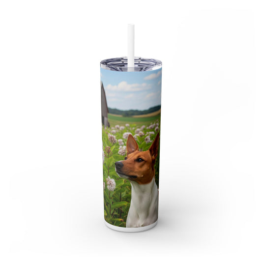 Rat Terrier Tumbler with Straw, 20oz