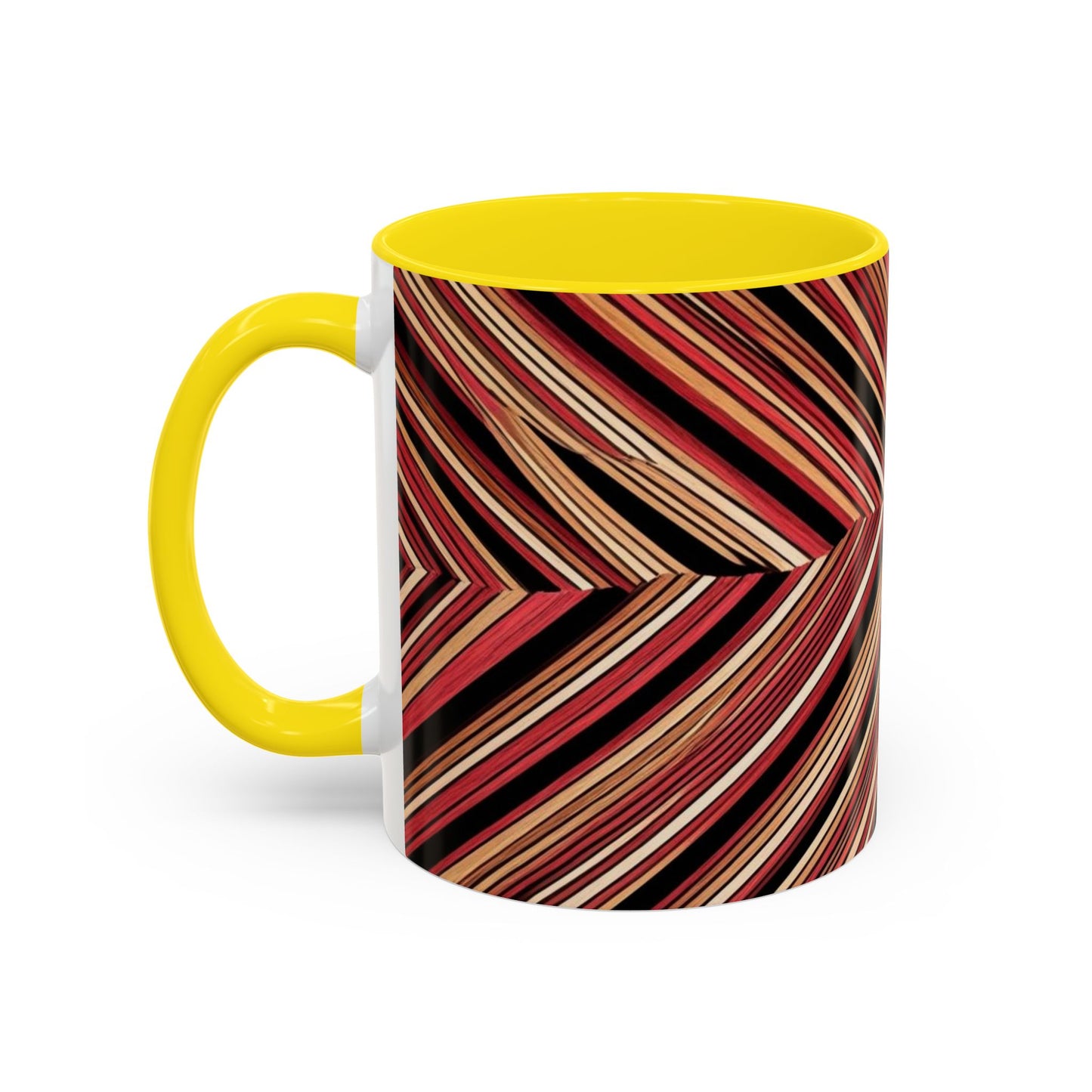 Optical Illusion Accent Mug – Ceramic Coffee Cup