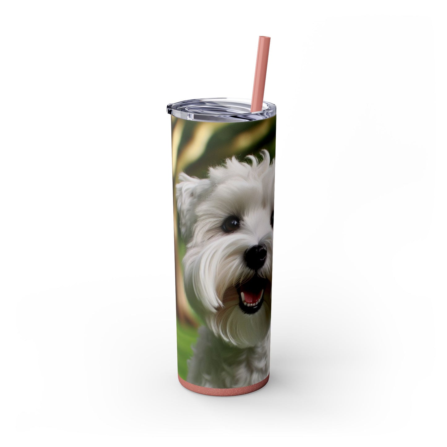 Sealyham Terrier Skinny Tumbler with Straw, 20oz