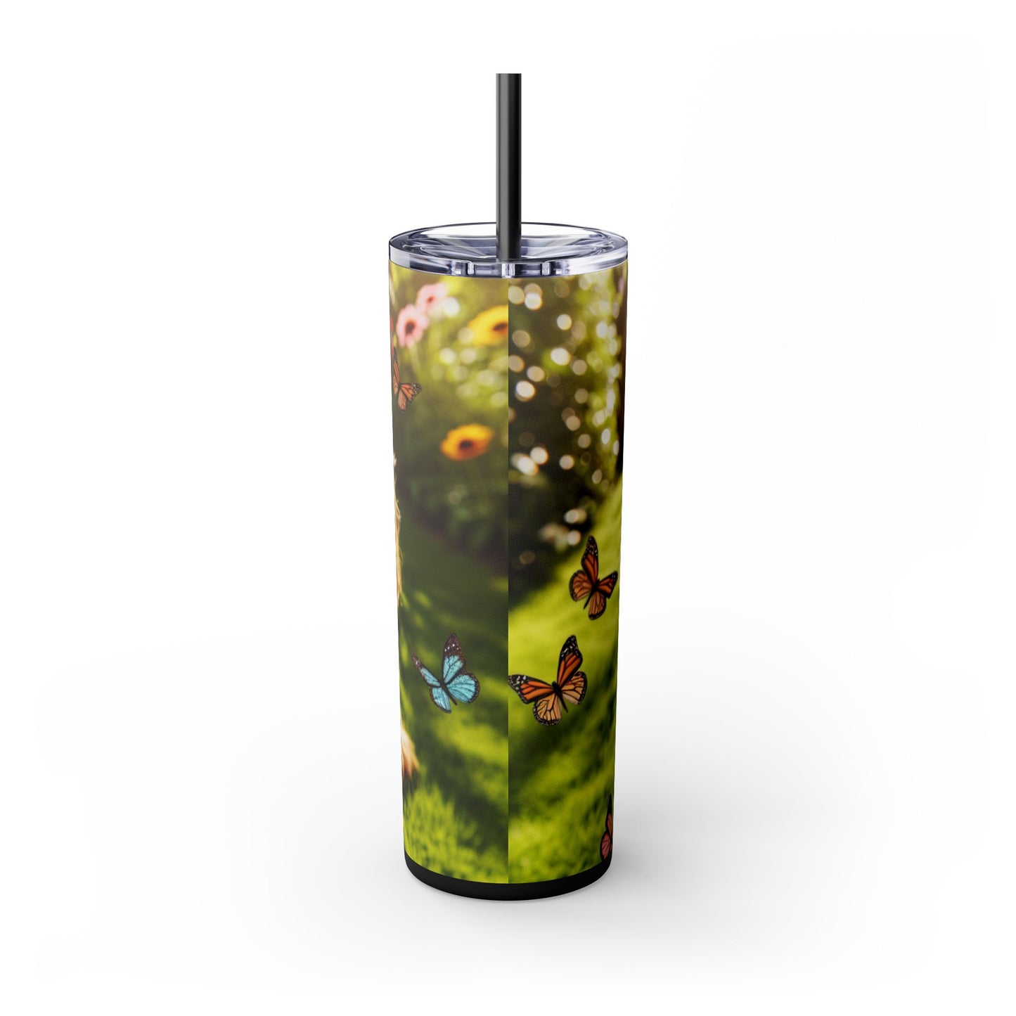 Skinny Tumbler with Straw – 20 oz Stainless Steel Cup