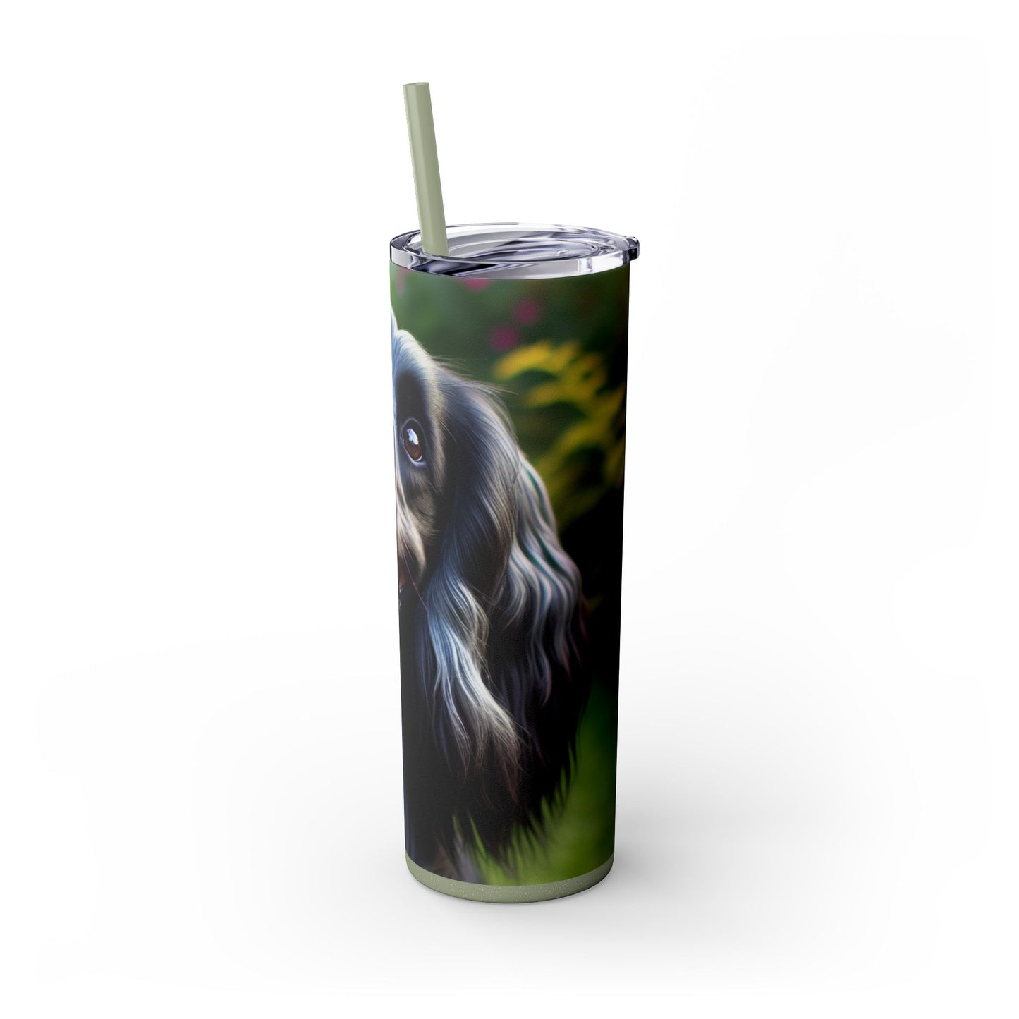 Blue Picardy Spaniel Tumbler with Straw, 20oz