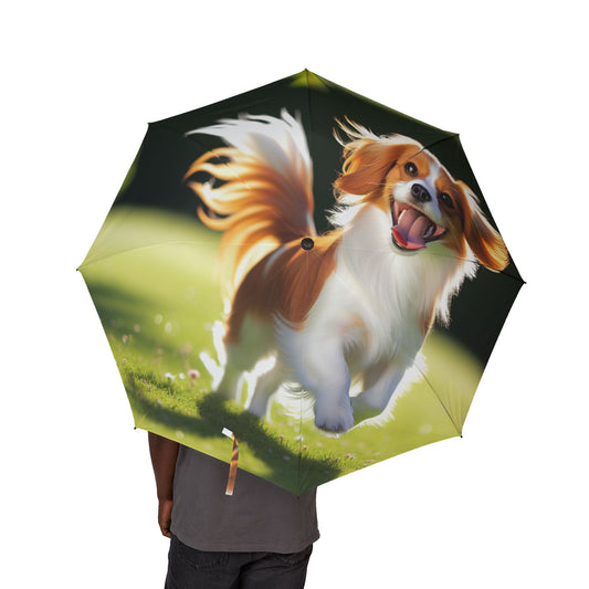Nederlandse Kooikerhondje Semi-Automatic Foldable Umbrella
