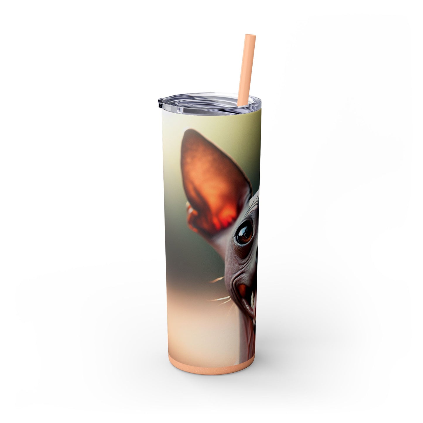 Xoloitzcuintli Skinny Tumbler with Straw, 20oz