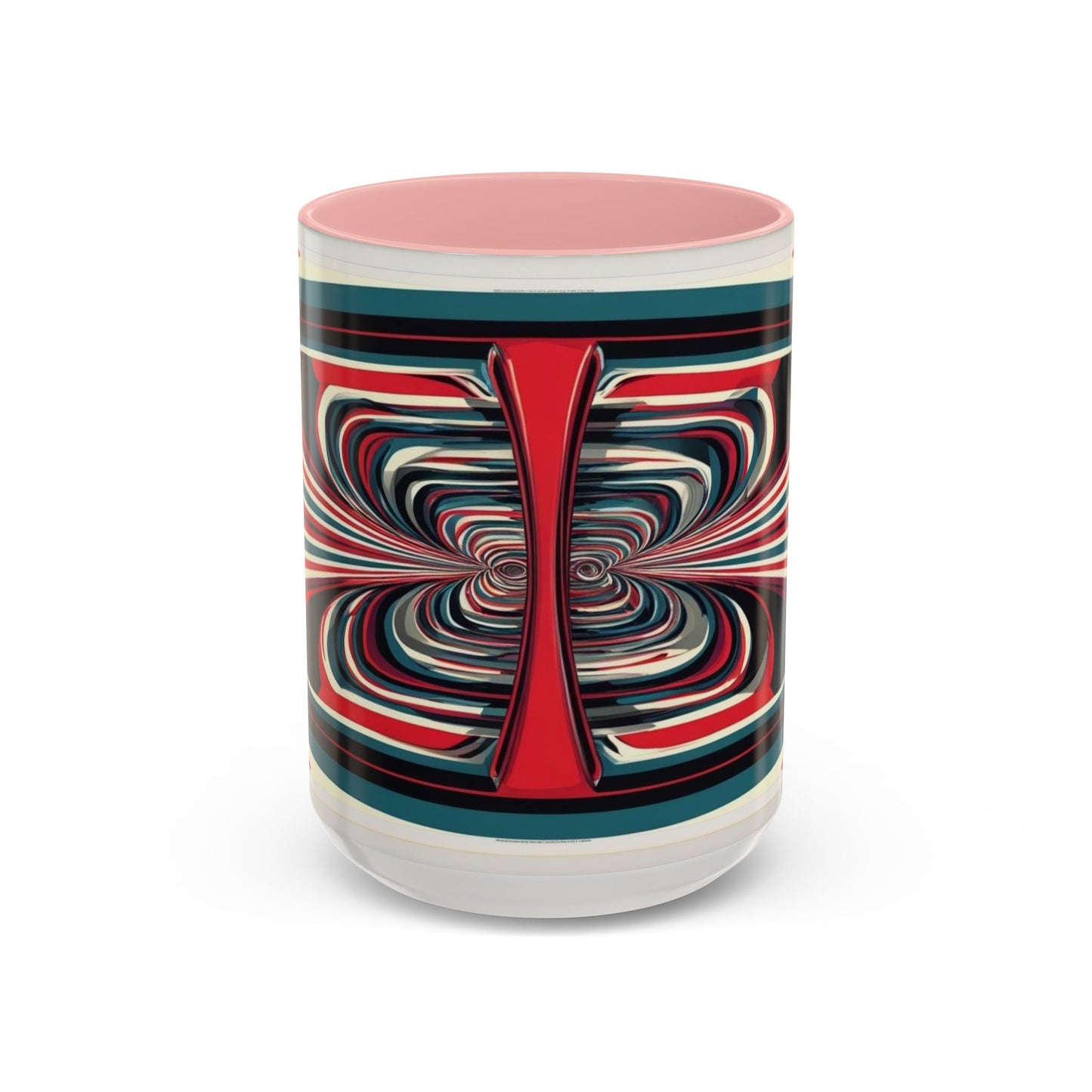 Optical Illusion Accent Mug – Ceramic Coffee Cup