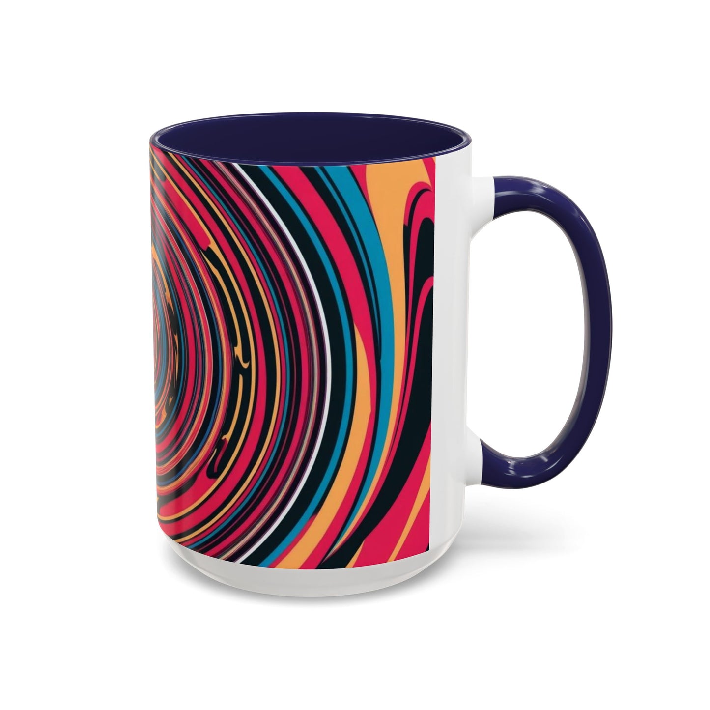 Optical Illusion Accent Mug – Ceramic Coffee Cup