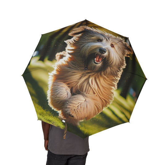 Polish Lowland Sheepdog Semi-Automatic Foldable Umbrella