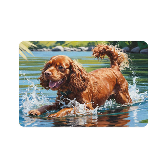 Pet Food Mat (12x18) - Irish Water Spaniel