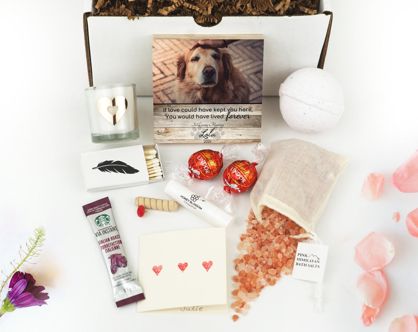 Custom Dog Memorial Photo Block with Photo, Name & Dates