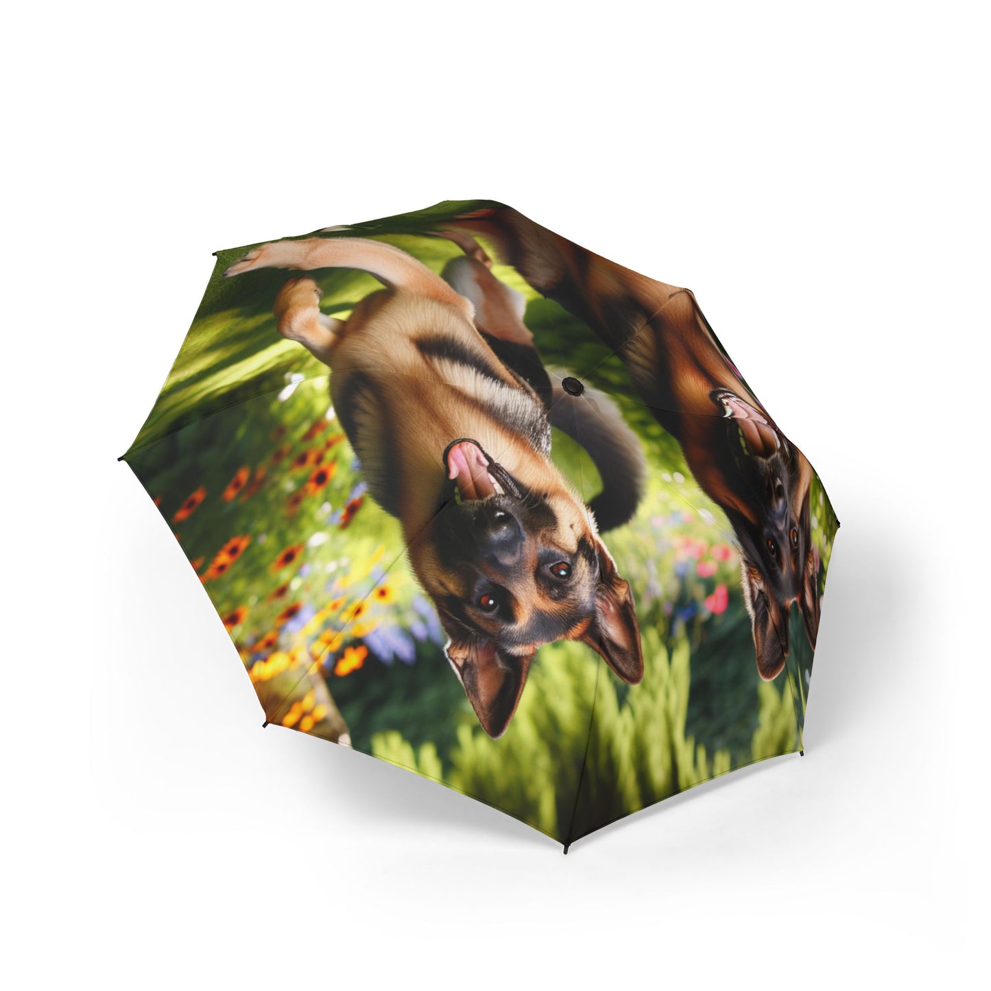 German Shepherd Semi-Automatic Foldable Umbrella