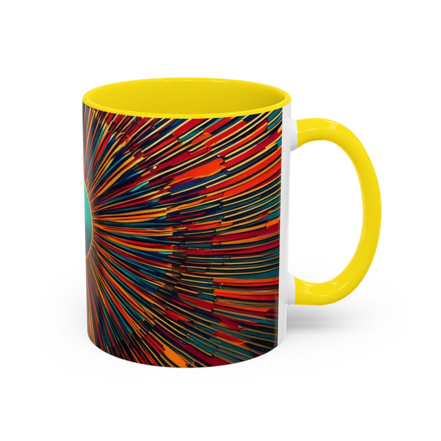 Optical Illusion Accent Mug – Ceramic Coffee Cup