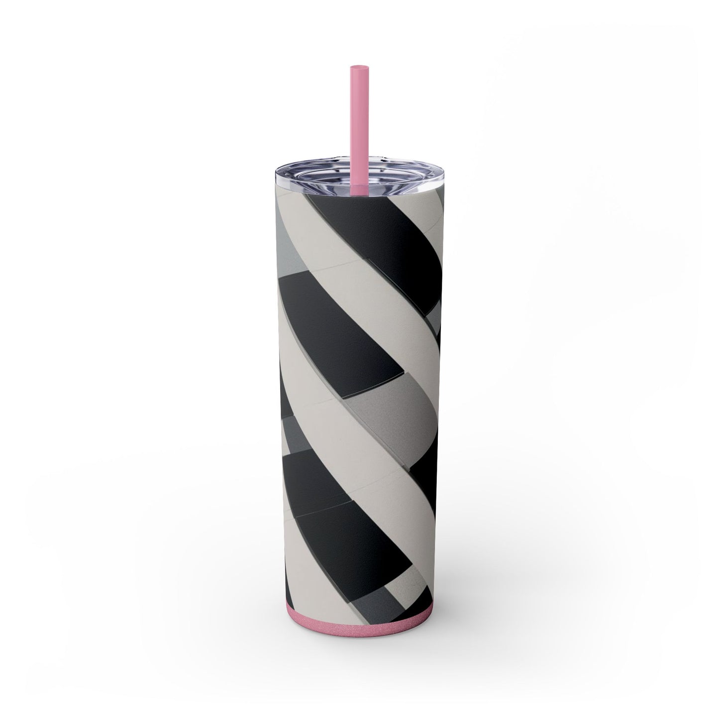 Optical Illusion Skinny Tumbler with Straw, 20oz