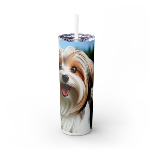 Biewer Terrier Tumbler with Straw, 20oz