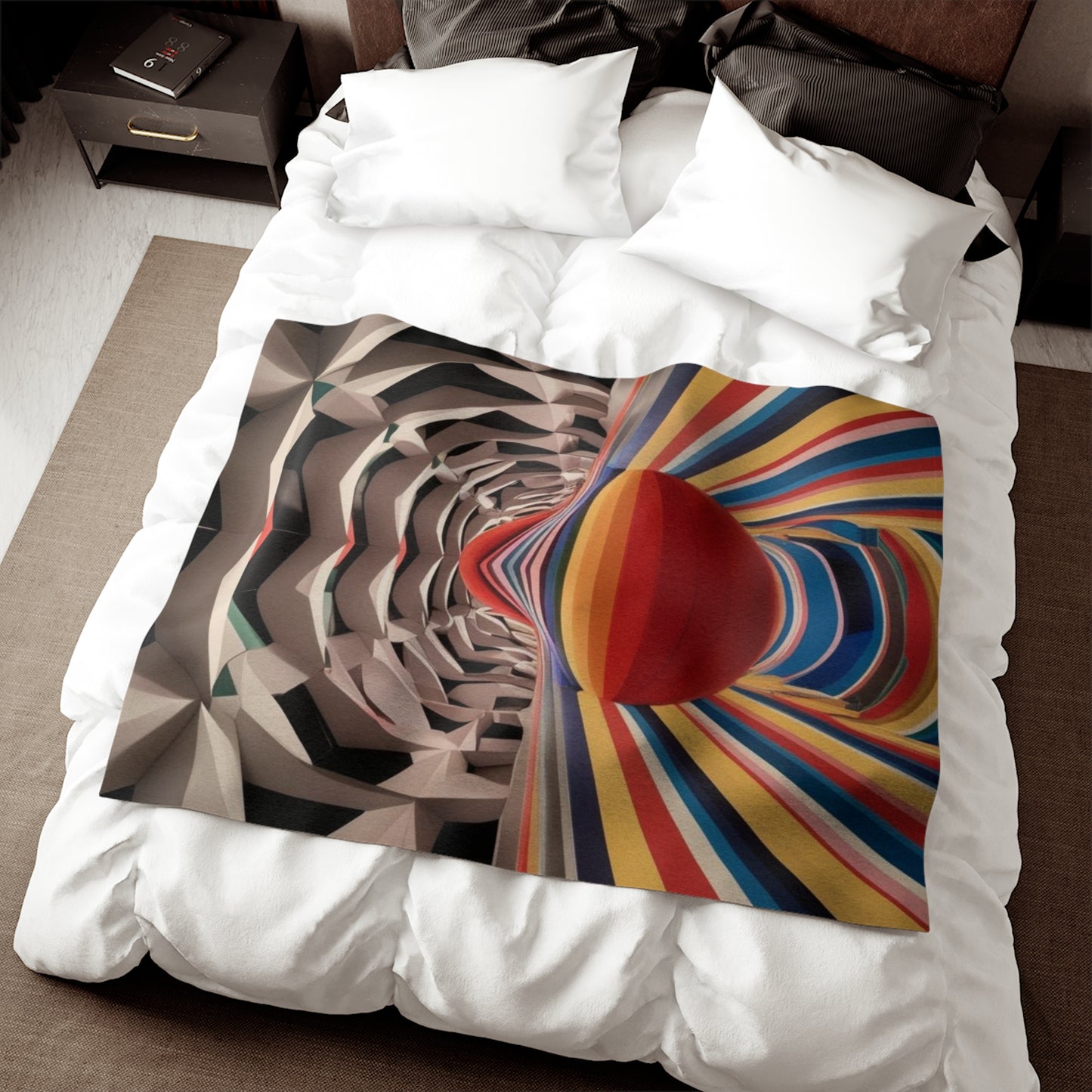 Sweat-shirt/couverture à illusion d'optique