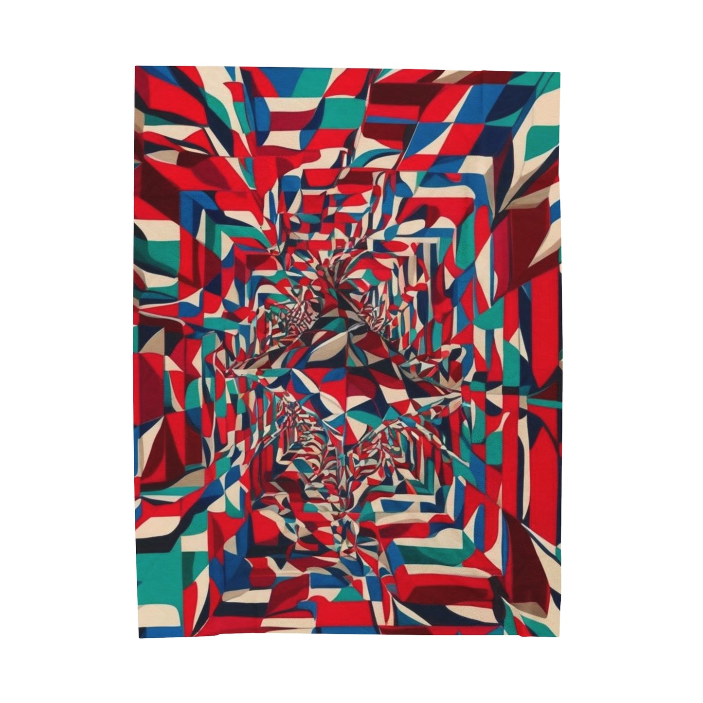 Velveteen Plush Blanket- Optical Illusion