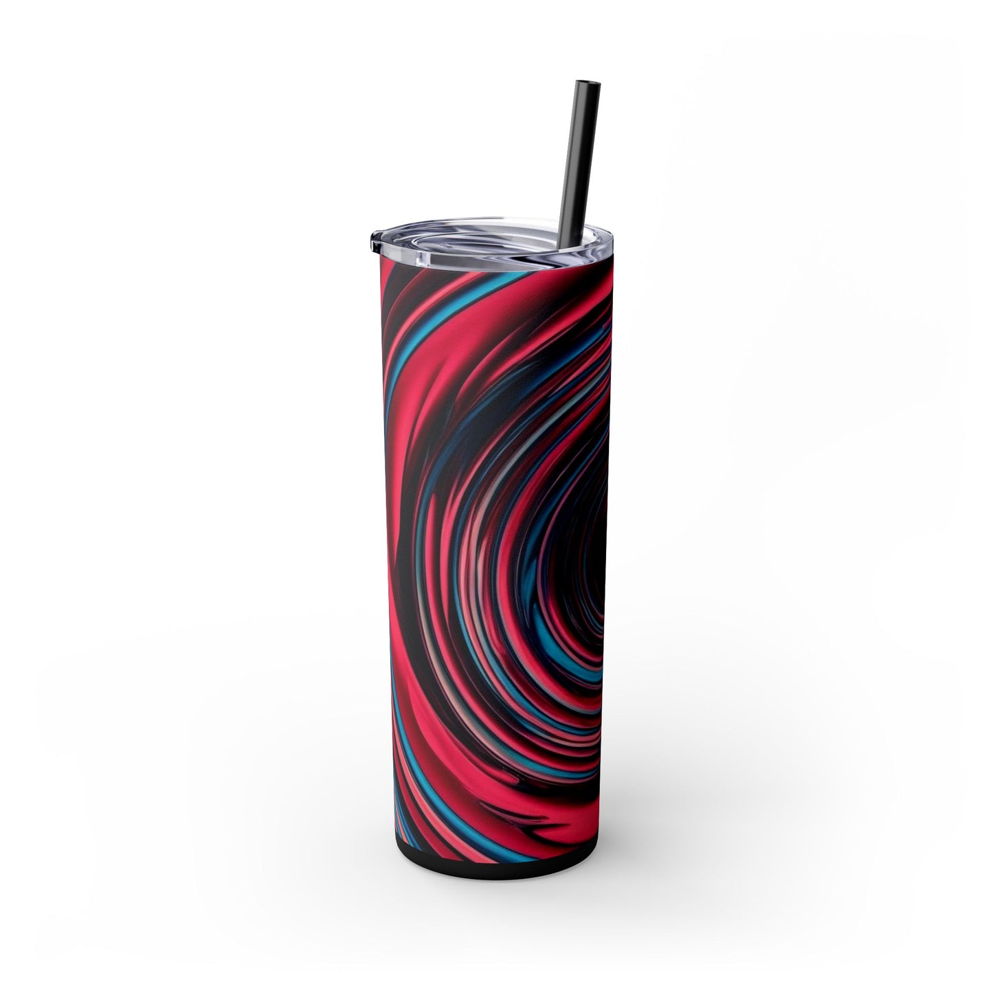 Optical Illusion Skinny Tumbler with Straw, 20oz