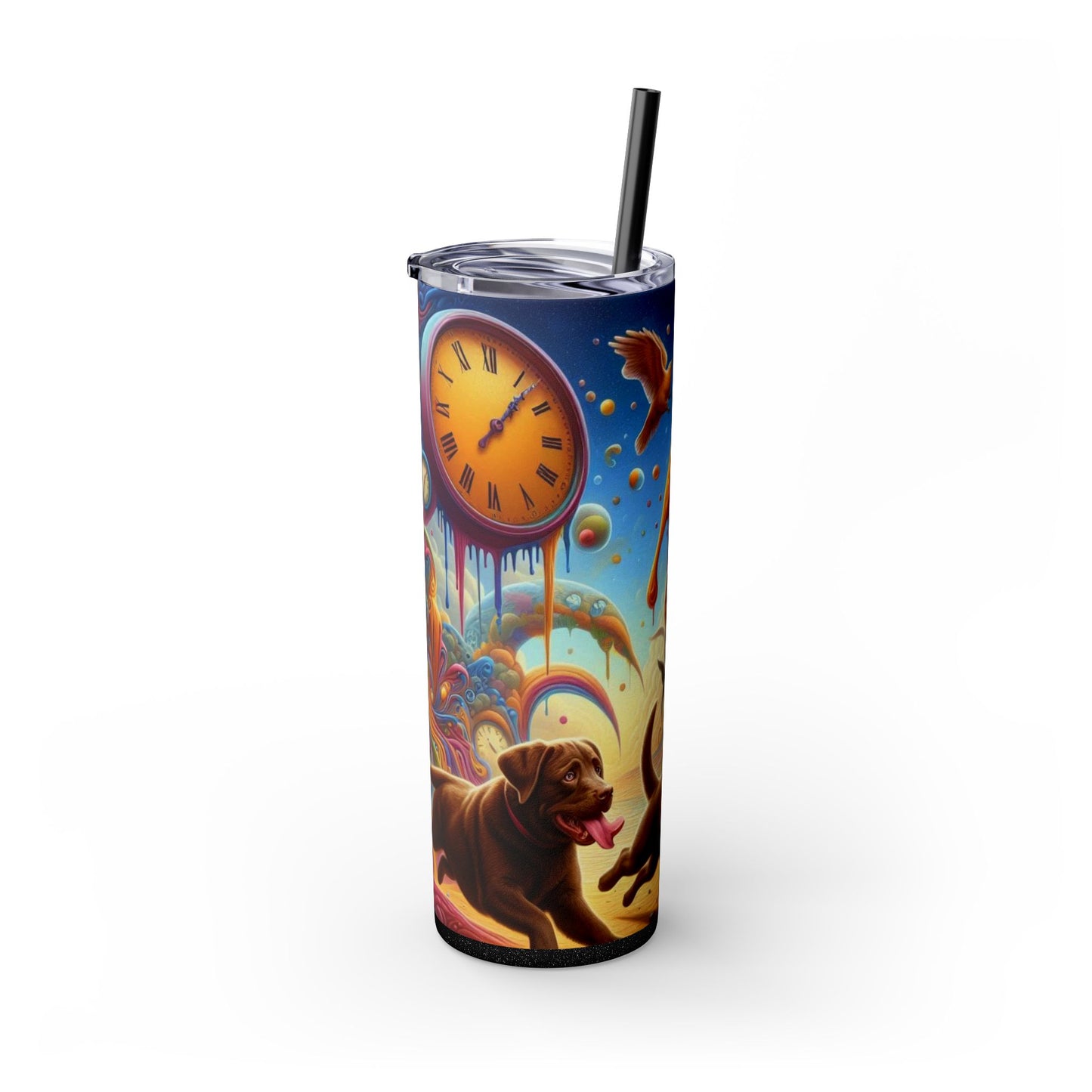 Gobelet Labrador en chocolat avec paille, 590 ml