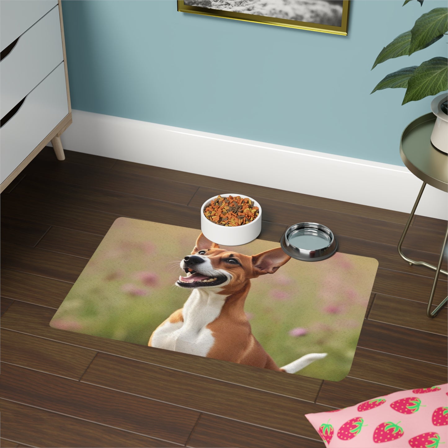 Pet Food Mat (12x18) - Basenji