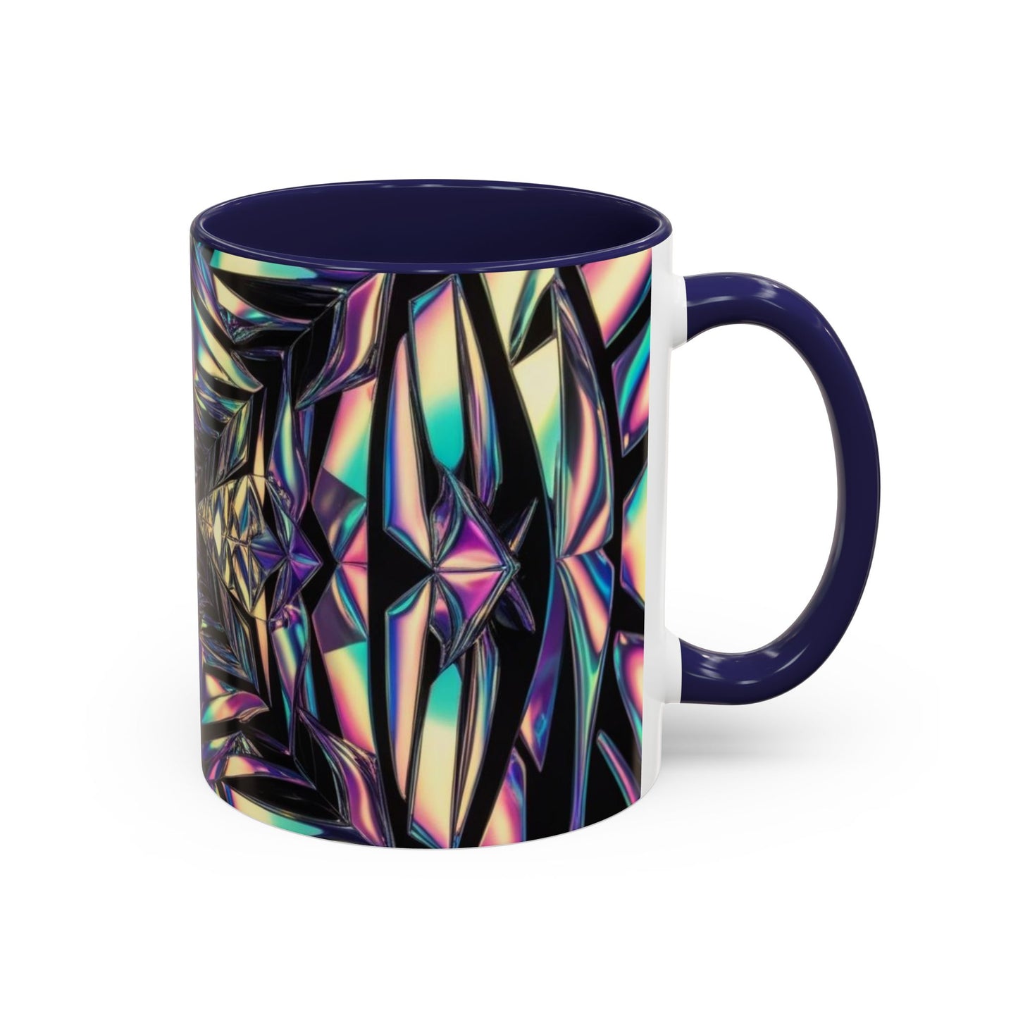 Optical Illusion Accent Mug – Ceramic Coffee Cup