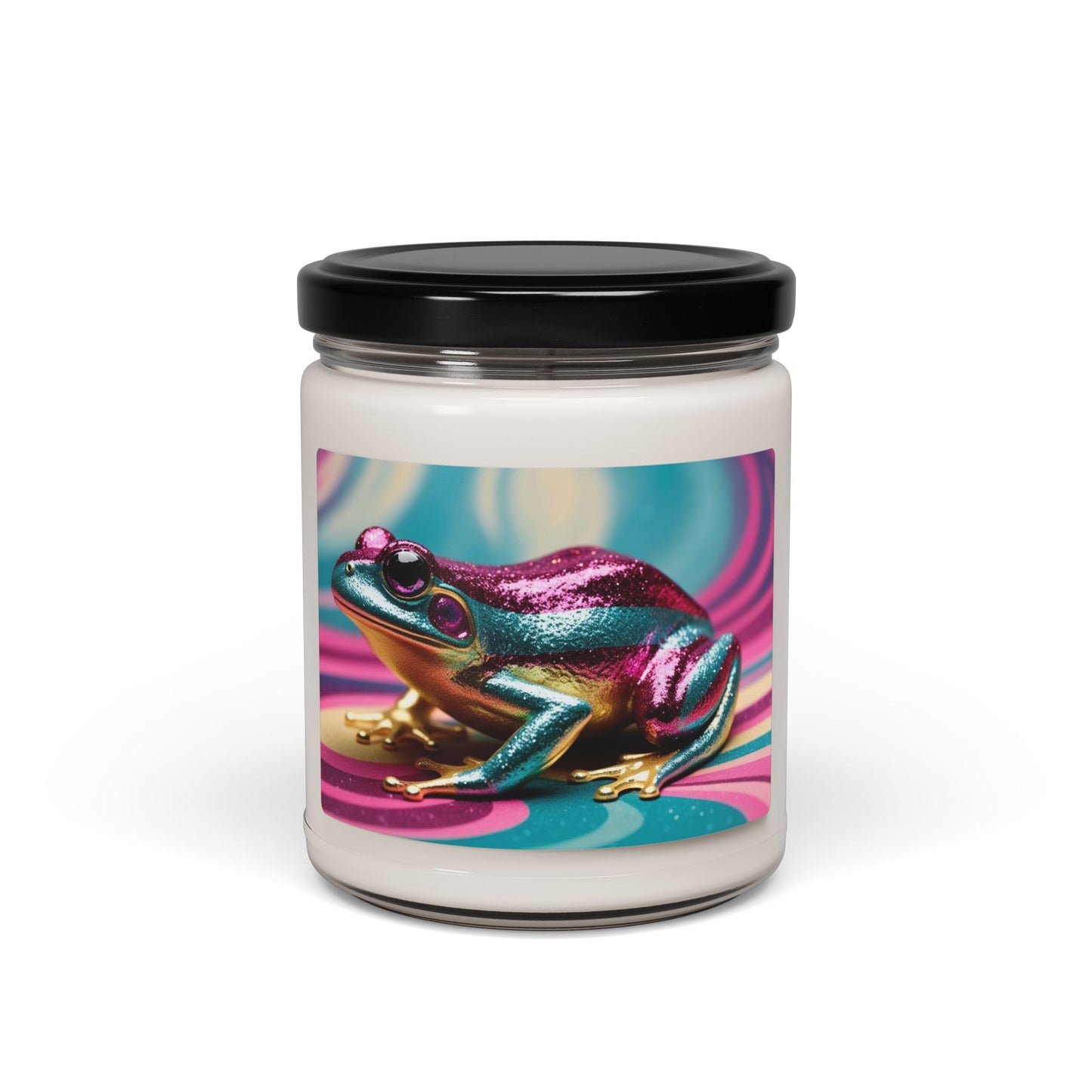 Glittery Psychedelic Frog- Scented Soy Candle, 9oz