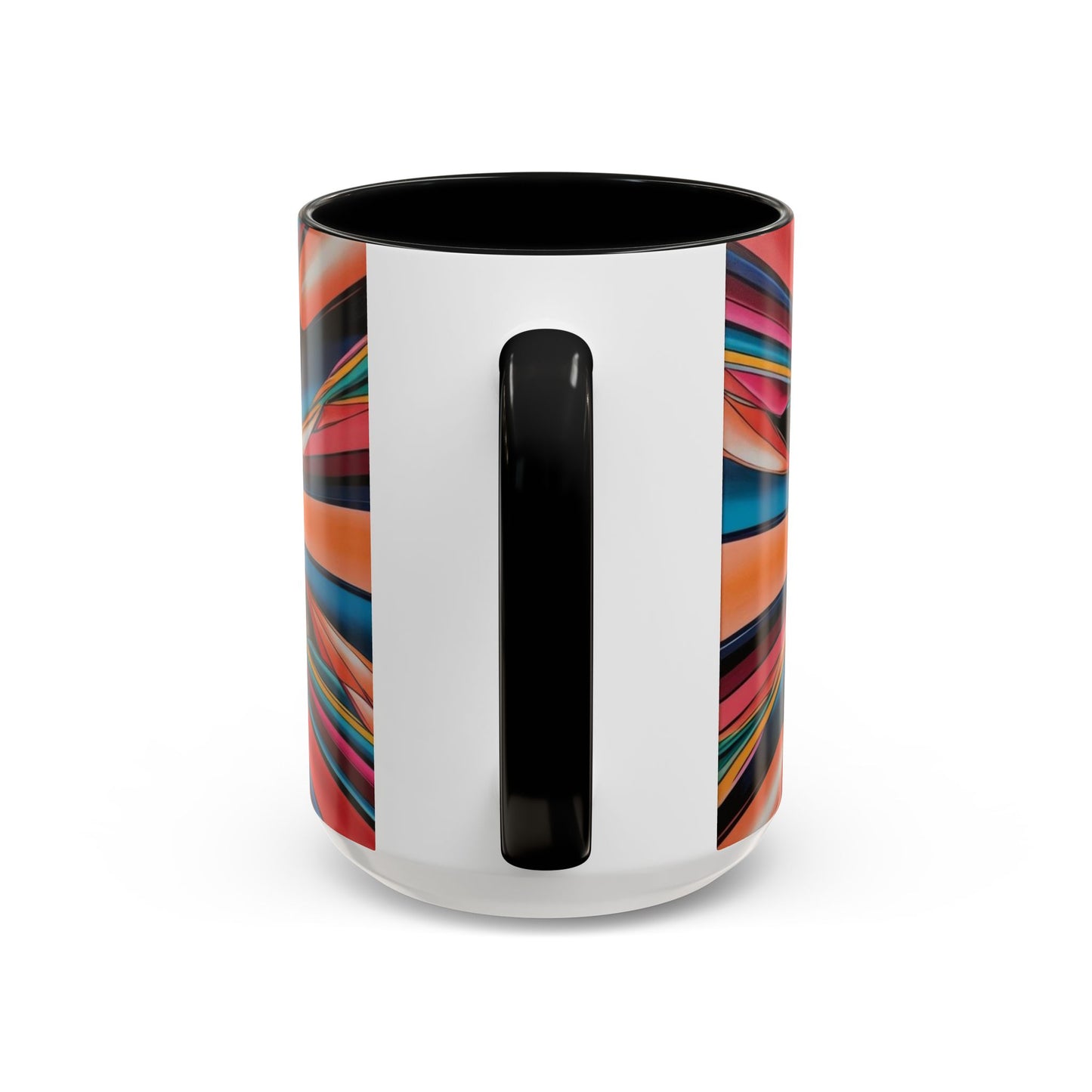 Optical Illusion Accent Mug – Ceramic Coffee Cup