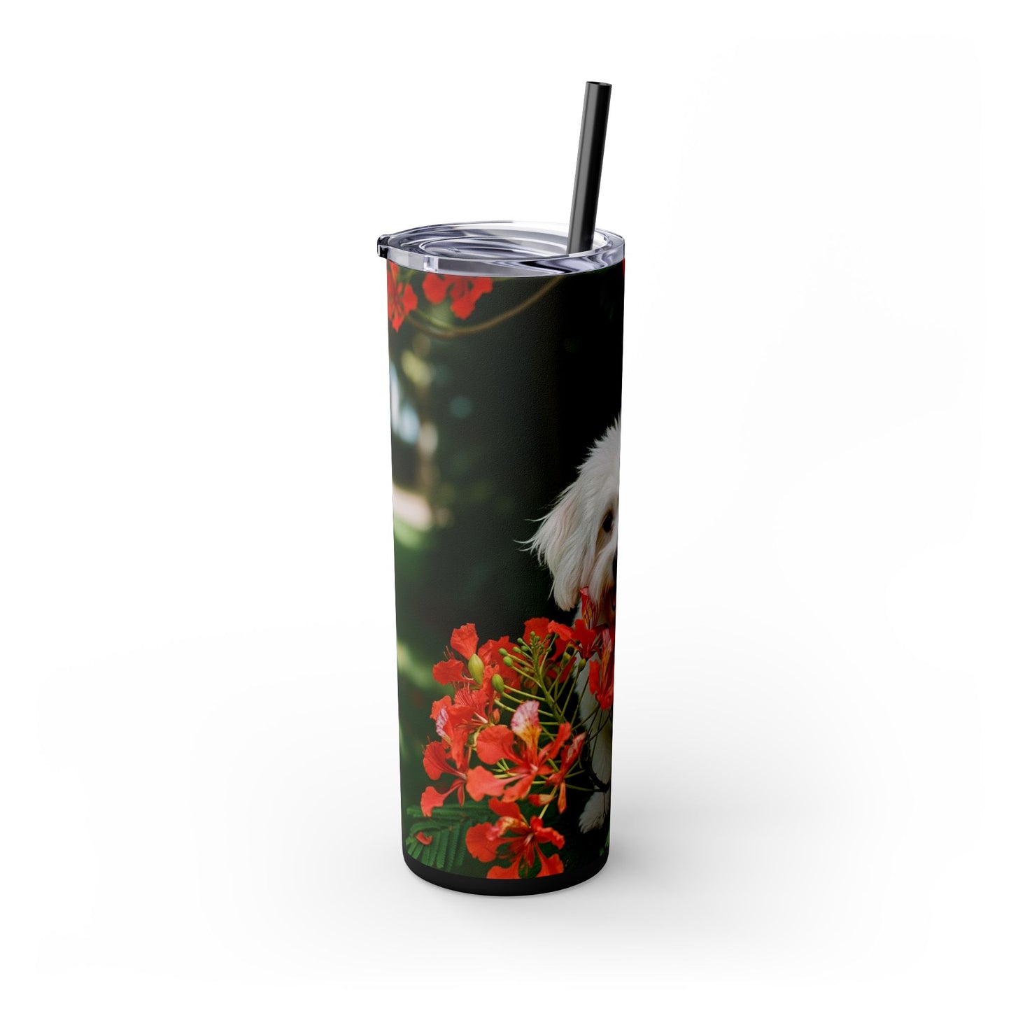 Gobelet Coton de Tuléar avec paille, 590 ml