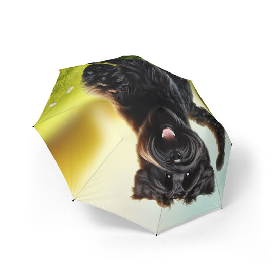 Russian Black Terrier Semi-Automatic Foldable Umbrella