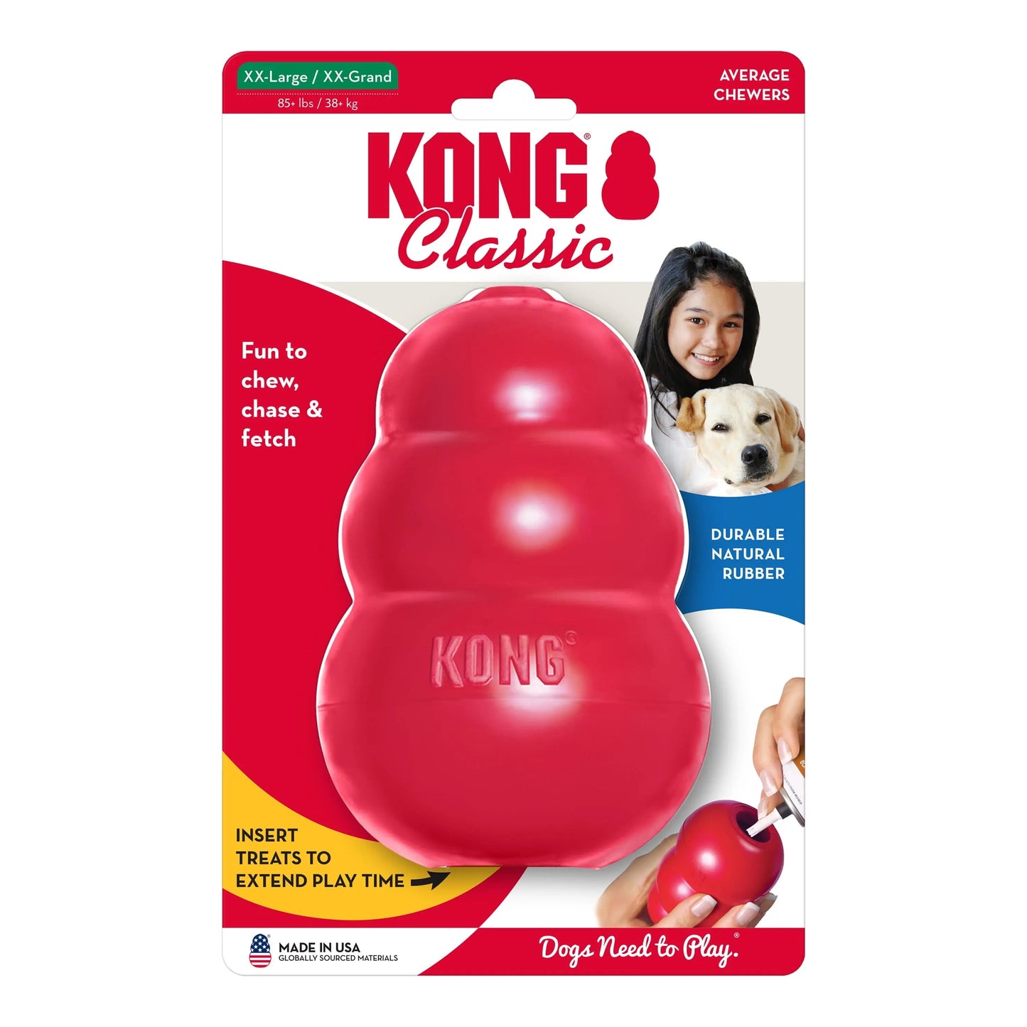 Jouet à mâcher classique en peluche pour chien, XXL