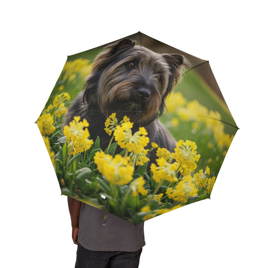 Skye Terrier Semi-Automatic Foldable Umbrella