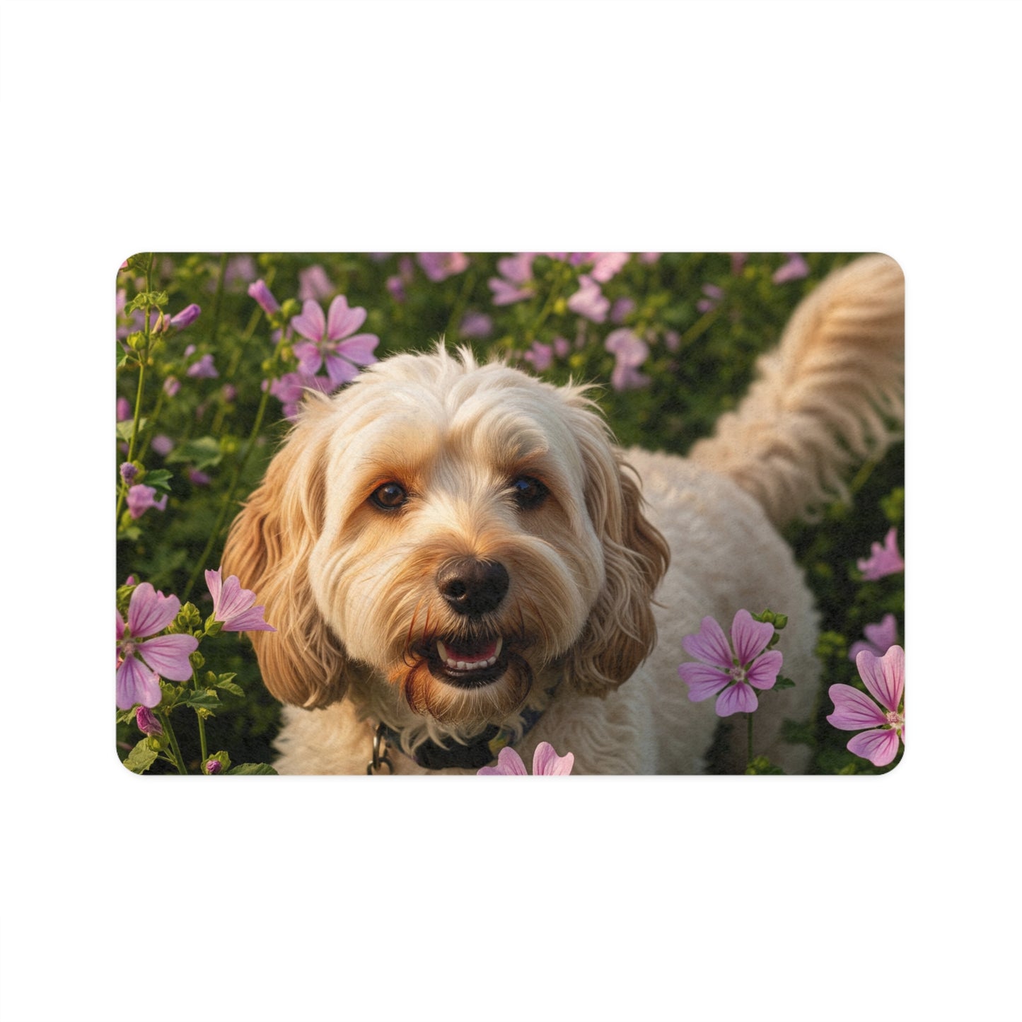 Tapete para comida de mascotas (12 x 18) - Cockapoo