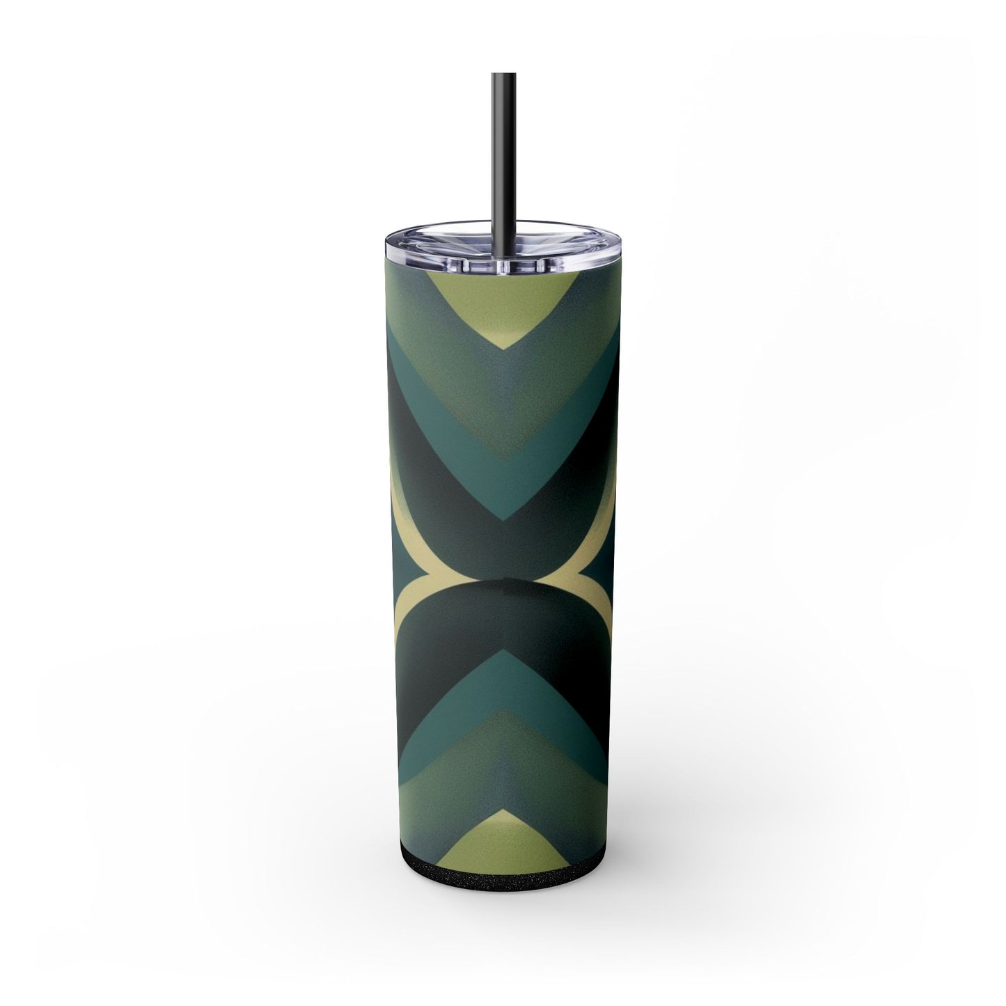Optical Illusion Skinny Tumbler with Straw, 20oz