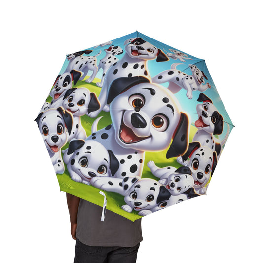 Dalmatian Semi-Automatic Foldable Umbrella