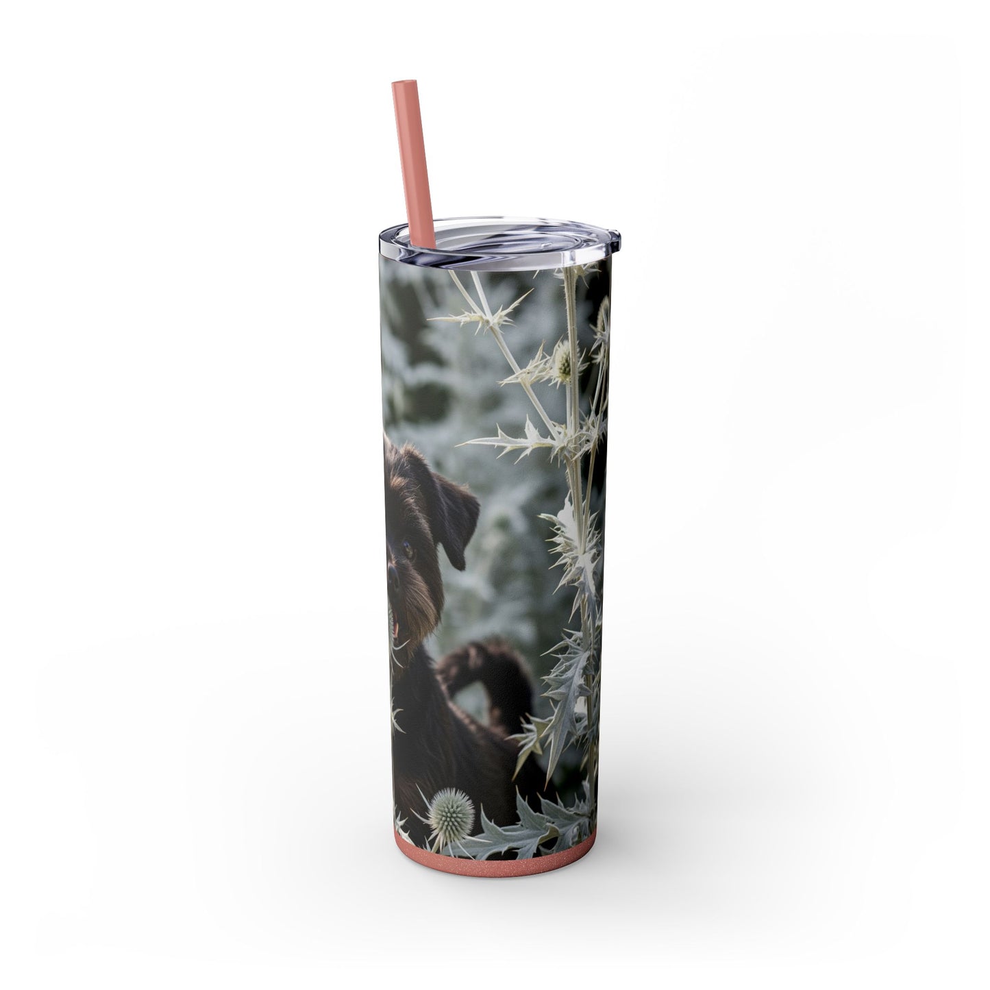 Affenpinscher Skinny Tumbler with Straw, 20oz