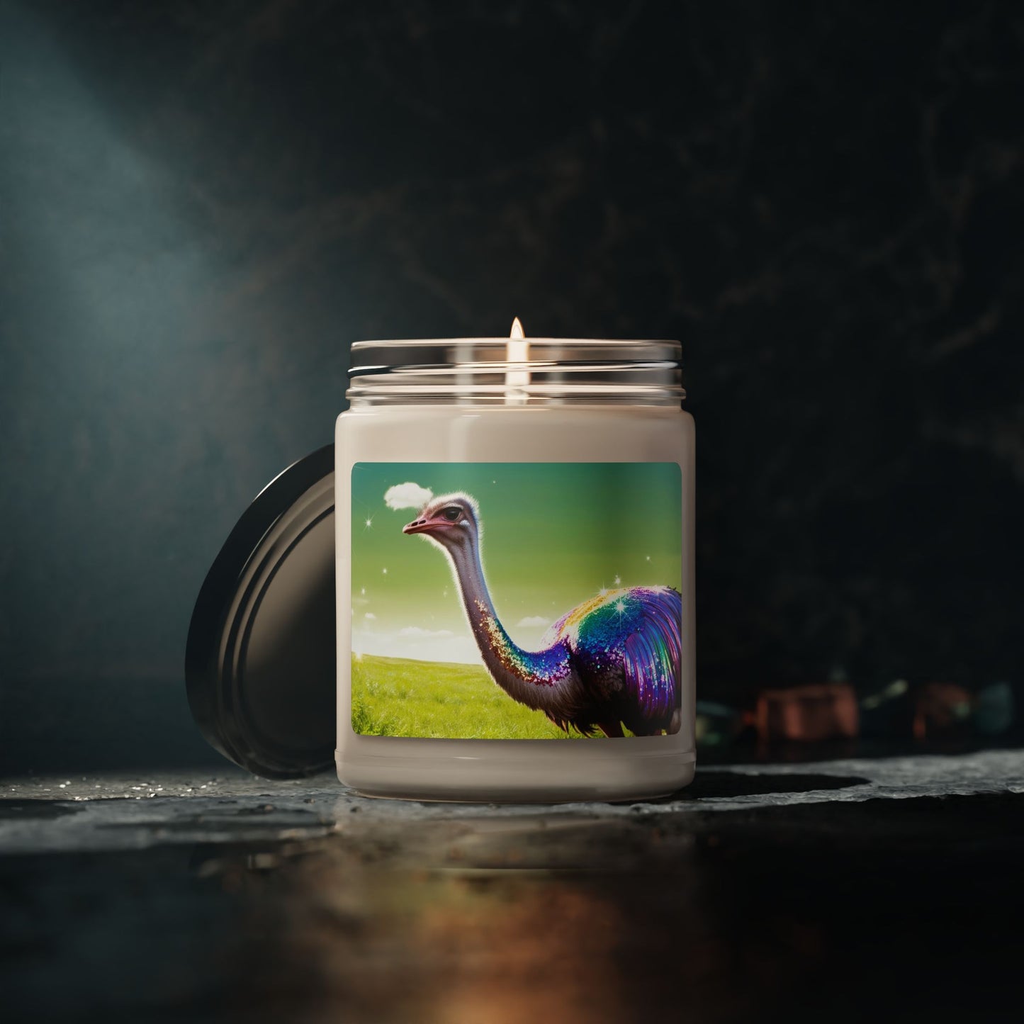 Rainbow Ostrich- Scented Soy Candle, 9oz