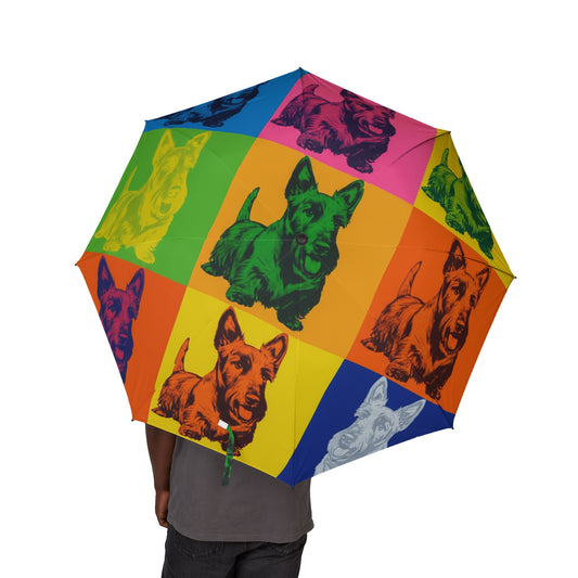 Scottish Terrier Semi-Automatic Foldable Umbrella