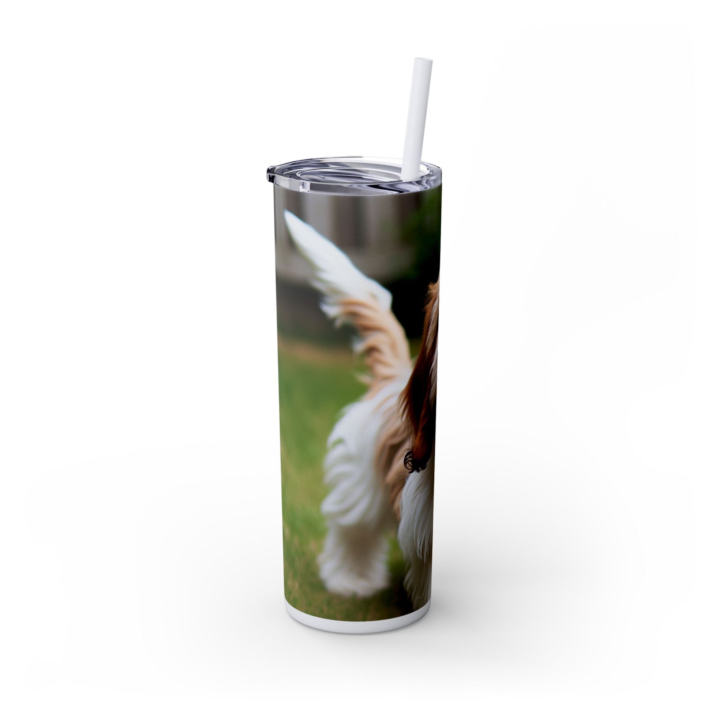 Petit Basset Griffon Vendeen Skinny Tumbler with Straw, 20oz